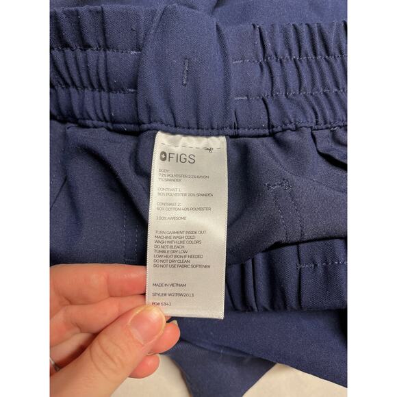 FIGS Navy Blue Elastic Waist Jogger Scrub Pants Size Medium Healthcare - Picture 8 of 9